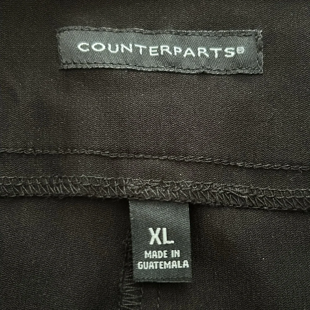 NWT Counterparts Luxe Stretch Mid Rise Crop Black Pants Size XL